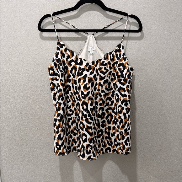 J. Crew Tops - 🐆💛 J. Crew Stunning Leopard Print Cami Blouse – SZ 6 💛🐆
